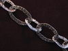 Handmade Chain Antique Silver Colored Hammered Large Links