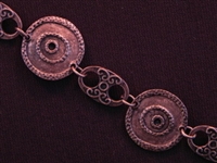 Handmade Chain Antique Copper Colored Discs