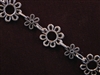 Handmade Chain Antique Silver Colored Large & Small Daisies