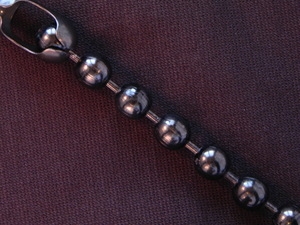 Ball Chain Gun Metal Colored 9 mm Bead Bracelet