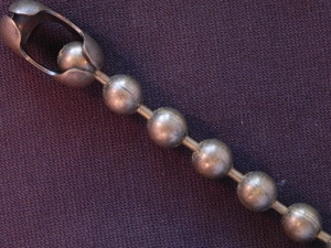 Ball Chain Antique Brass Colored 9 mm Bead Necklace