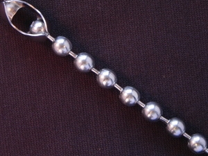 Ball Chain Silver Colored 7 mm Bead Necklace