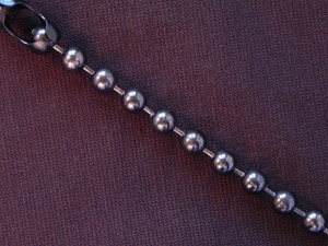 Ball Chain Gun Metal Colored 6 mm Bead Bracelet