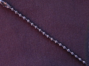 Ball Chain Gun Metal Colored 3 mm Bead Necklace