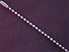 Ball Chain Silver Colored 3 mm (Long Style)  Bead Necklace