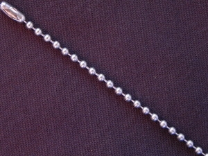 Ball Chain Silver Colored 3 mm (Long Style)  Bead Necklace