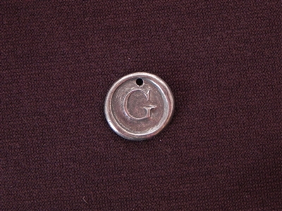 Initial G Antique Silver Colored Wax Seal