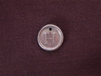 Initial H Antique Silver Colored Wax Seal