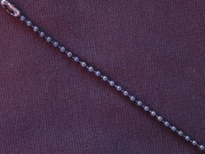 Ball Chain Gun Metal Colored 2 mm Bead Necklace