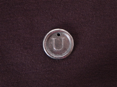Initial U Antique Silver Colored Wax Seal