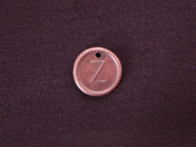 Initial Z Antique Copper Colored Wax Seal