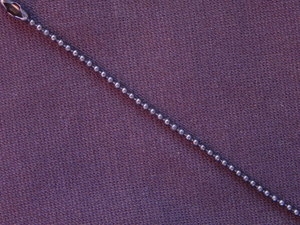 Ball Chain Gun Metal Colored 1.5 mm Bead Necklace