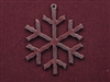 Rusted Iron Snowflake Pendant
