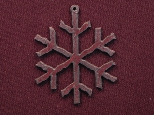 Rusted Iron Snowflake Pendant