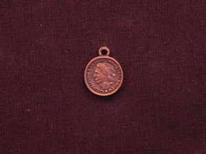 Charm Antique Copper Colored Coin