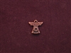 Charm Antique Copper Colored Angel With Bezel