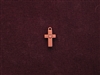Charm Antique Copper Colored Cross With Heart