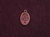 Charm Antique Copper Colored Oval Tree Of Life