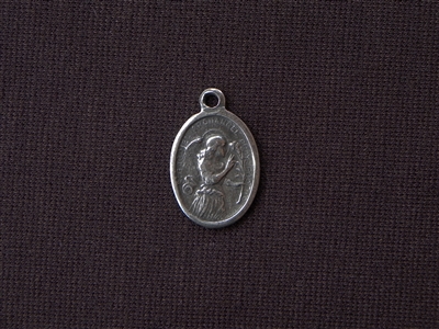 Vintage Replica Saint Gabriel Medallion Antique Silver Colored