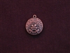 Charm Antique Copper Colored Three Flower Medallion