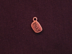 Charm Antique Copper Colored Lucky