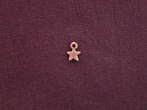 Charm Antique Copper Colored Itty Bitty Star
