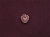 Charm Antique Copper Colored Small Heart On Top Of Heart