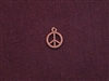 Charm Antique Copper Colored Itty Bitty Peace Sign