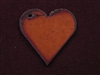 Rusted Iron Heart With Side Hole Pendant