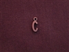 Charm Antique Copper Colored Initial C