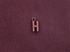 Charm Antique Copper Colored Initial H