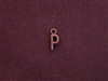 Charm Antique Copper Colored Initial P