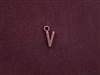 Charm Antique Copper Colored Initial V