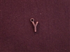 Charm Antique Copper Colored Initial Y