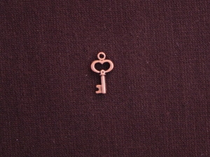 Charm Antique Copper Colored Itty Bitty Key