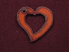 Rusted Iron Funky Heart Cut Out Pendant