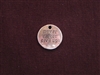 Charm Silver Colored Never Never Give Up Tag