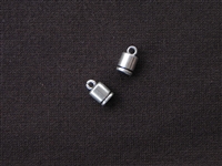 Cord End Round Silver