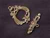 Toggle Clasp Victorian Style Gold Colored