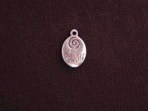 Charm Silver Colored Be Yourself Drop