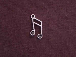 Charm Silver Colored Eighth Notes