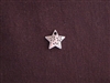 Charm Silver Colored Etched Star