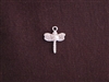 Charm Silver Colored Tiny Dragonfly