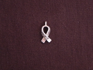 Charm Silver Colored Ribbon Of Hope
