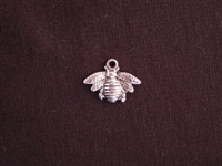 Charm Silver Colored Bumble Bee