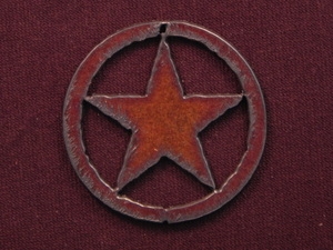 Rusted Iron Texas Star Pendant