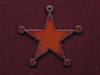 Rusted Iron Sherrifs Star Pendant