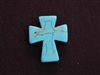 Cross Large Turquoise Colored Howlite/Magnesite