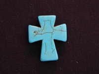 Cross Large Turquoise Colored Howlite/Magnesite