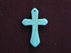 Cross Medium Turquoise Colored Howlite/Magnesite